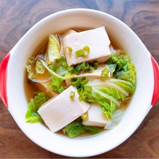 豆腐と白菜のめんつゆ煮